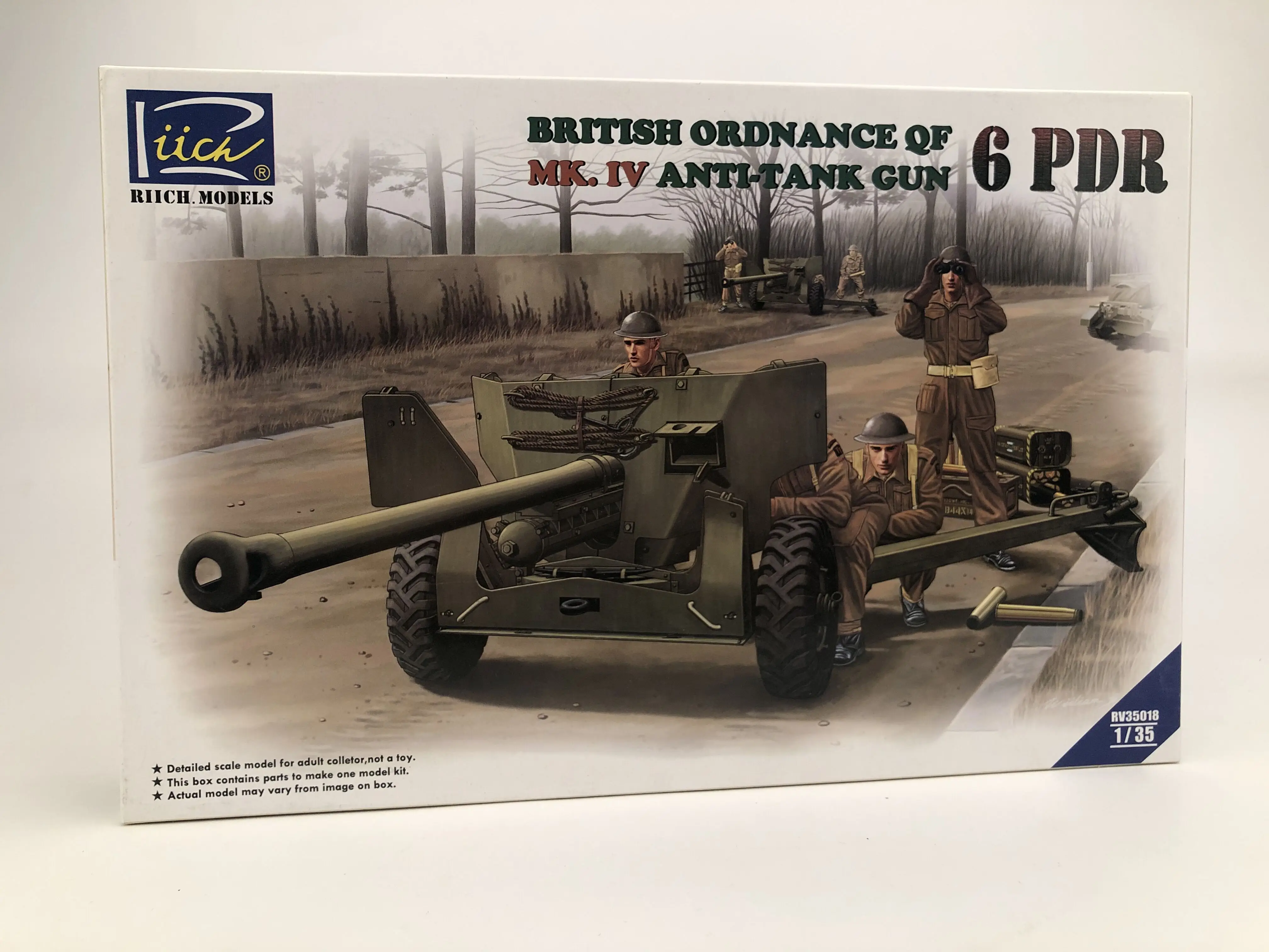 

Riich Models RV35018 1/35 British Ordnance QF 6 Pdr MK.IV Anti-Tank Gun Model Kit