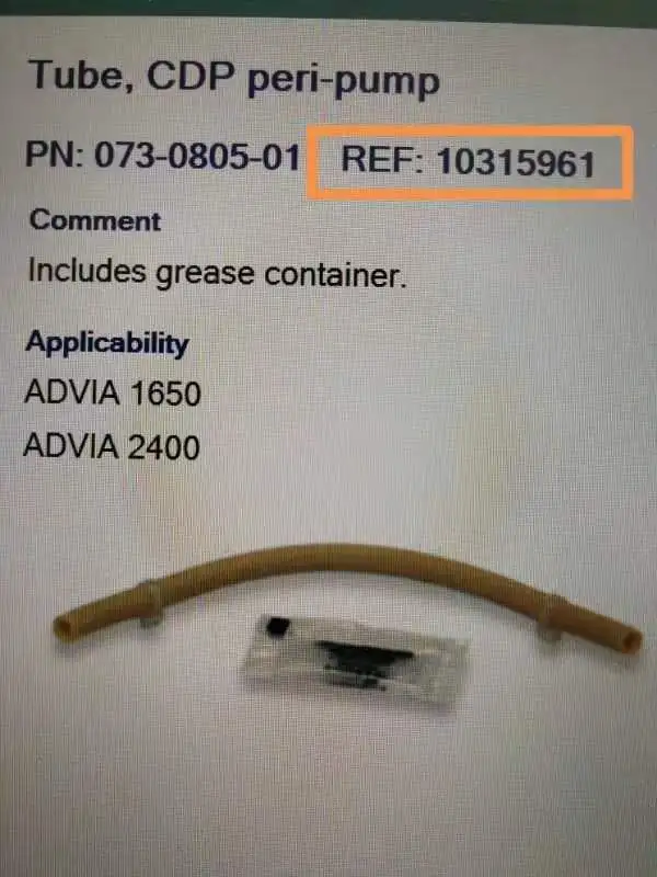 

Bayer tube ,CDP peri-pump,PN:073080501,REF:10315961 new,original