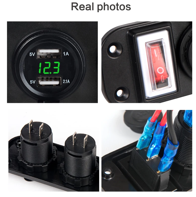 12 В usb зарядное устройство Лодка 12 В USB Автомобильное зарядное устройство 12 в панель Быстрый телефон usb Автомобильное зарядное устройство с вкл/выкл 5 в 4.2A разъем прикуривателя автомобиля