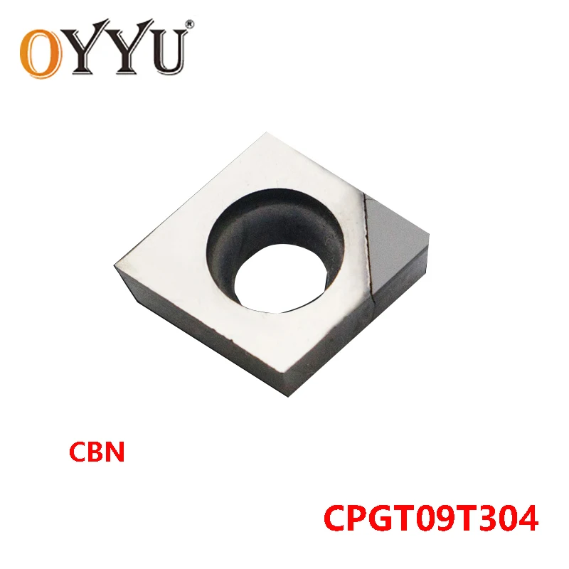

OYYU CBN CPGT 09T304 CPGT09T304 CPGT09T304-2V High Hardness Diamond Lathe Tool Inserts CNC Cutter CPGT09T3