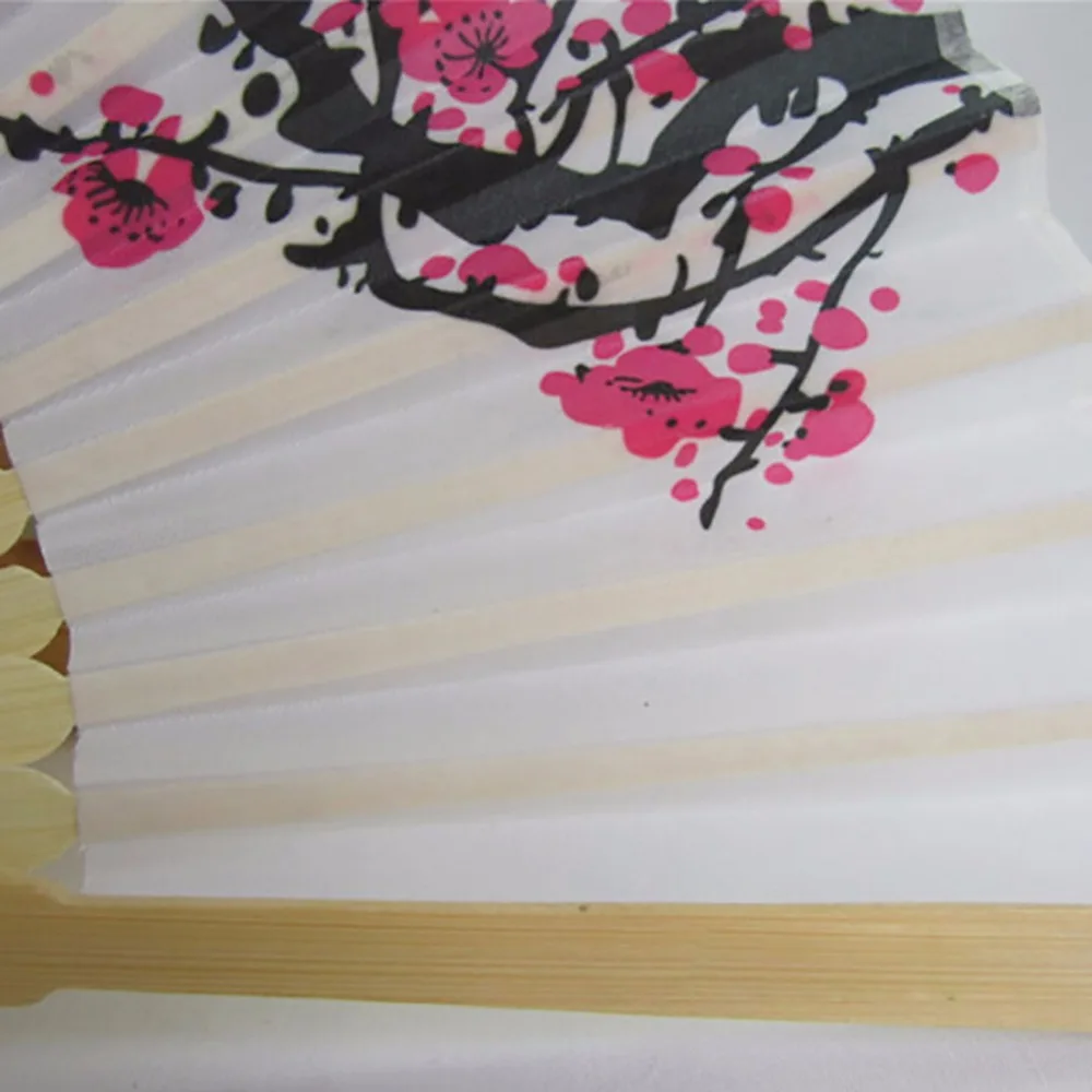 Красивый китайский Шелковый бамбуковый ручной складной веер для танцев на