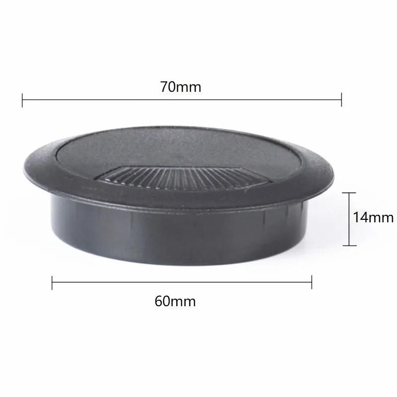 8 шт./лот 60 мм пластиковый ящик для компьютерного стола Пластиковый черный провод