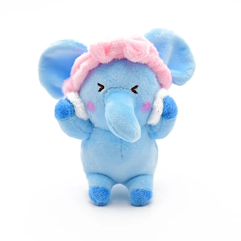 

Kawaii 11CM Animal Face Washing Series Cat Elephant Plush Duck Toy Keychain Doll Gift Girls Gifts Kids Anime Keychain