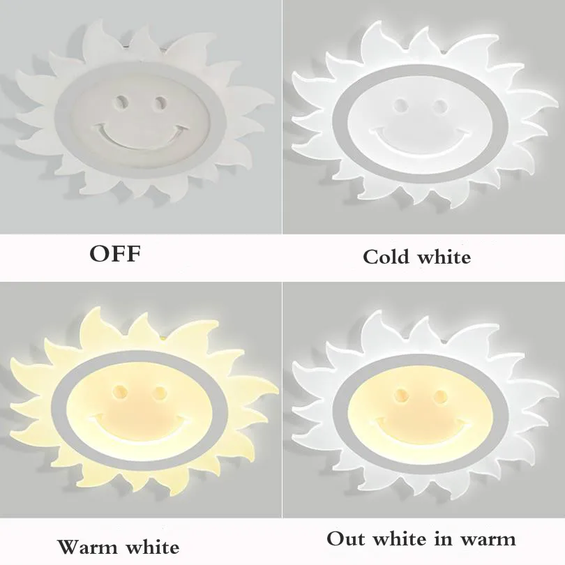 Ультратонкая круглая Светодиодная потолочная лампа l теплая детская для спальни