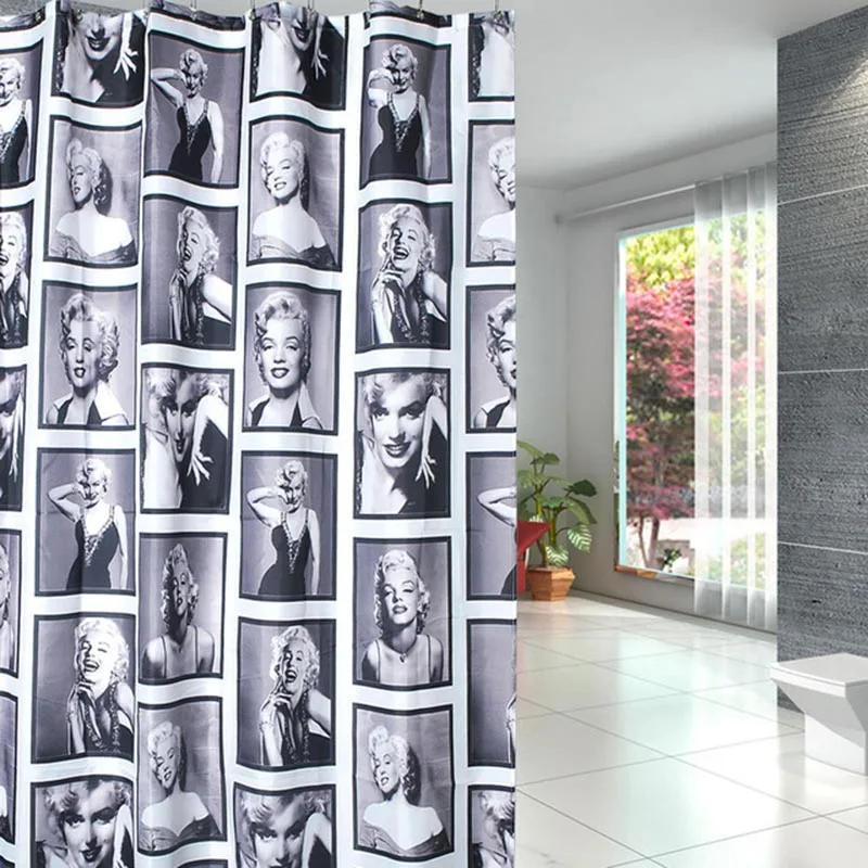 

Shower Curtain Opaque Waterproof Mildew Proof PEVA Thicke Bath Shower Curt For Home Decor Bathroom Accessory