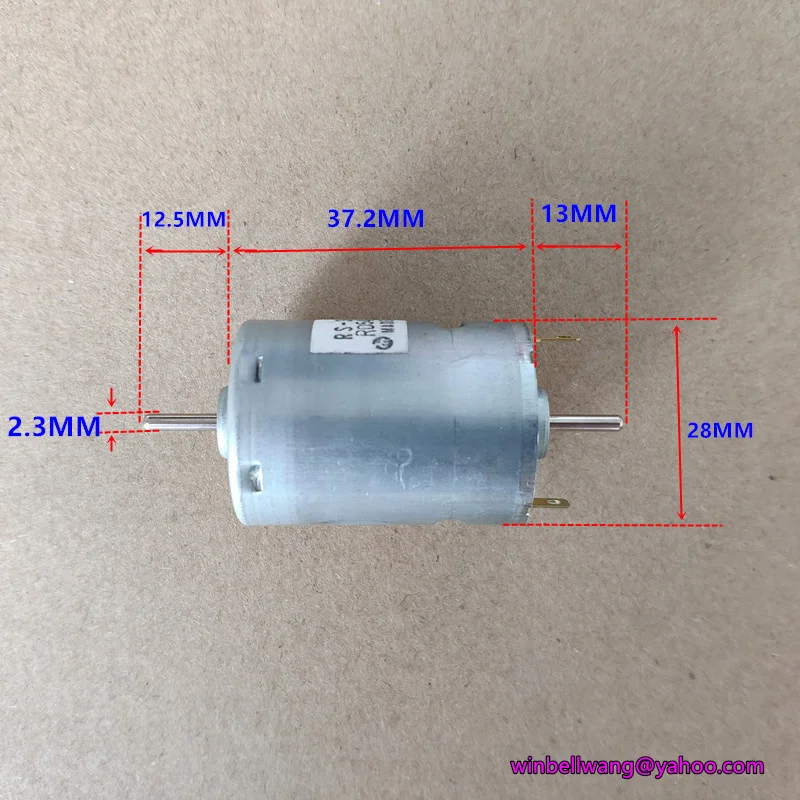 Абсолютно Mabuchi 12V 385 микро двигатель постоянного тока RS-385SH-2270 диаметр 28 мм двойной выходной вал высокая скорость 10000 об/мин угольные щетки двигателя