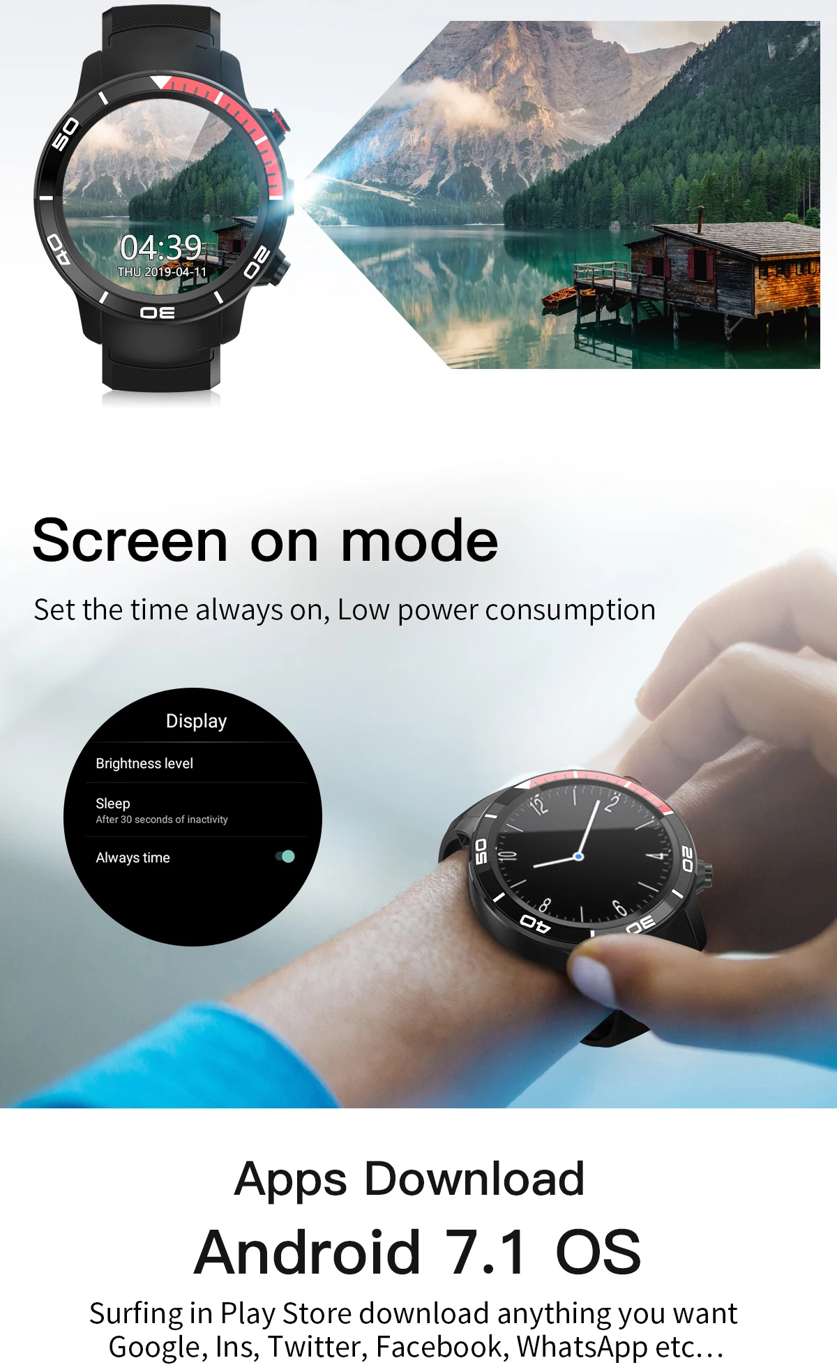 Умные часы H8 4G Smartwatch IP68 Водонепроницаемый MTK6739 1 ГБ/ОЗУ 16 Гб/ПЗУ 630 мАч монитор сердечного ритма смартфон для IOS Android