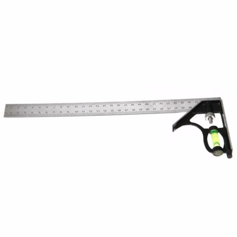 Angle Adjustable 90° Ruler Combination Square Metric Woodworking Stainless steel Measuring Instrument | Инструменты