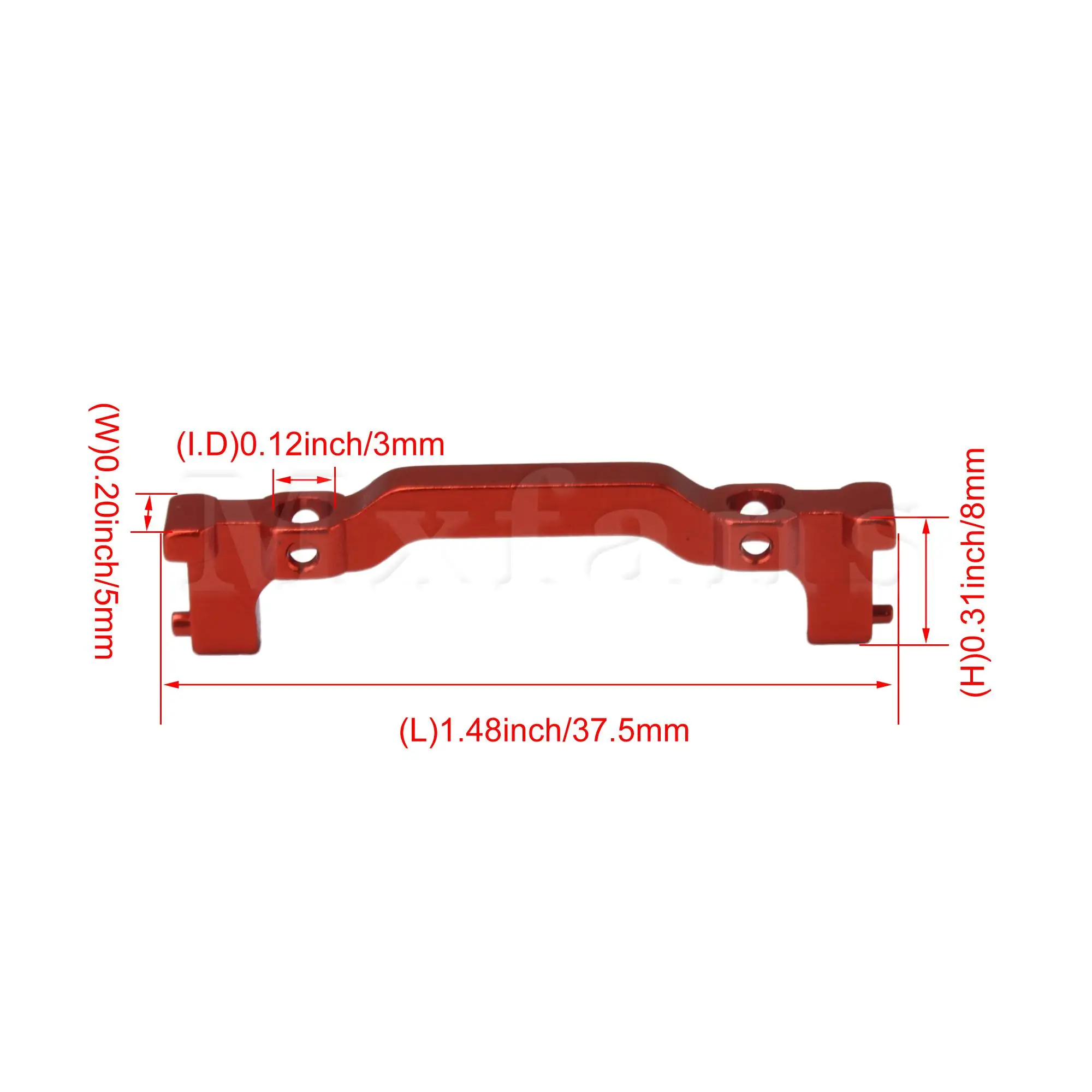 

Mxfans Aluminum Red Front Plate Bumper Mount Replacement for Axial SCX24 RC1:24