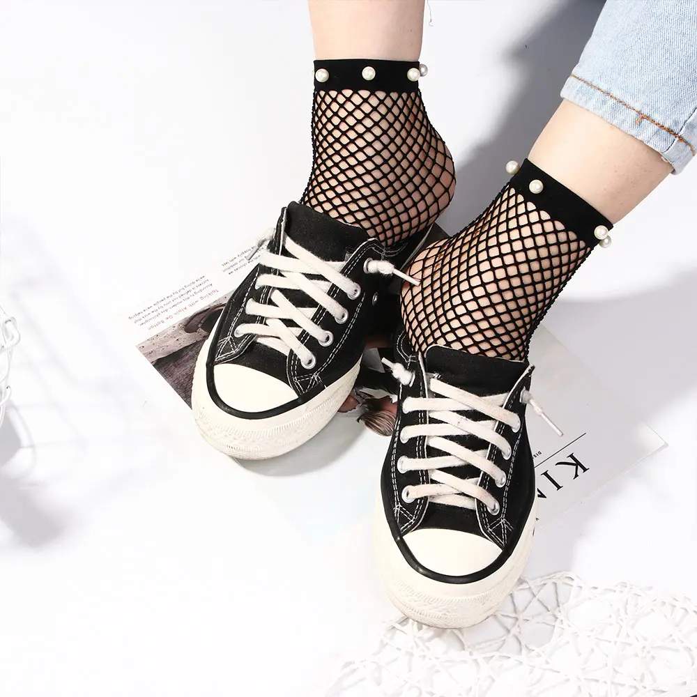 Носки женские сетчатые в стиле Харадзюку дышащие пикантные ажурные с