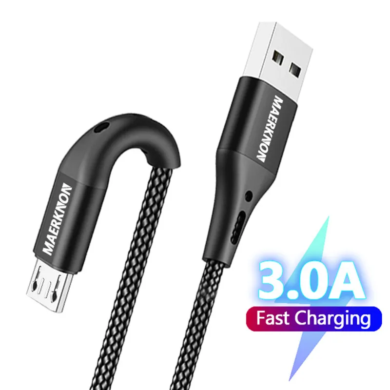 

3A Кабель Micro USB Кабель для быстрой зарядки для Samsung Xiaomi Android Универсальный кабель для передачи данных для мобильного телефона Быстрая зарядка...