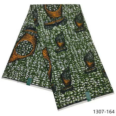 Latest Ankara Wax Fabric Guaranteed Real Wax 6yard/lot High Quality African Fabric Print For Sewing Dress 1307 - Цвет: 1307-164