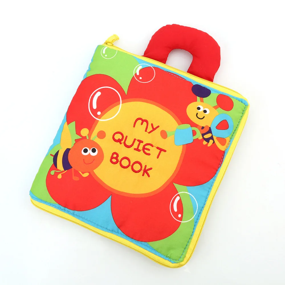 0-12 Month 12 Pages Soft Cloth Books Baby Boys Girls Rustle Sound Infant Educational Stroller Rattle Toys For Newborn | Игрушки и хобби
