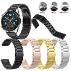 Роскошный ремешок для Huawei Watch GT 2, металлический браслет из нержавеющей стали для смарт-часов, браслет с регулируемым инструментом для мужчин и женщин