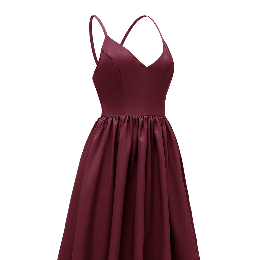 

New Long Burgundy Evening Dresses V Neck Formal Special Occasion Robe De Soiree 2020 Party Vestidos