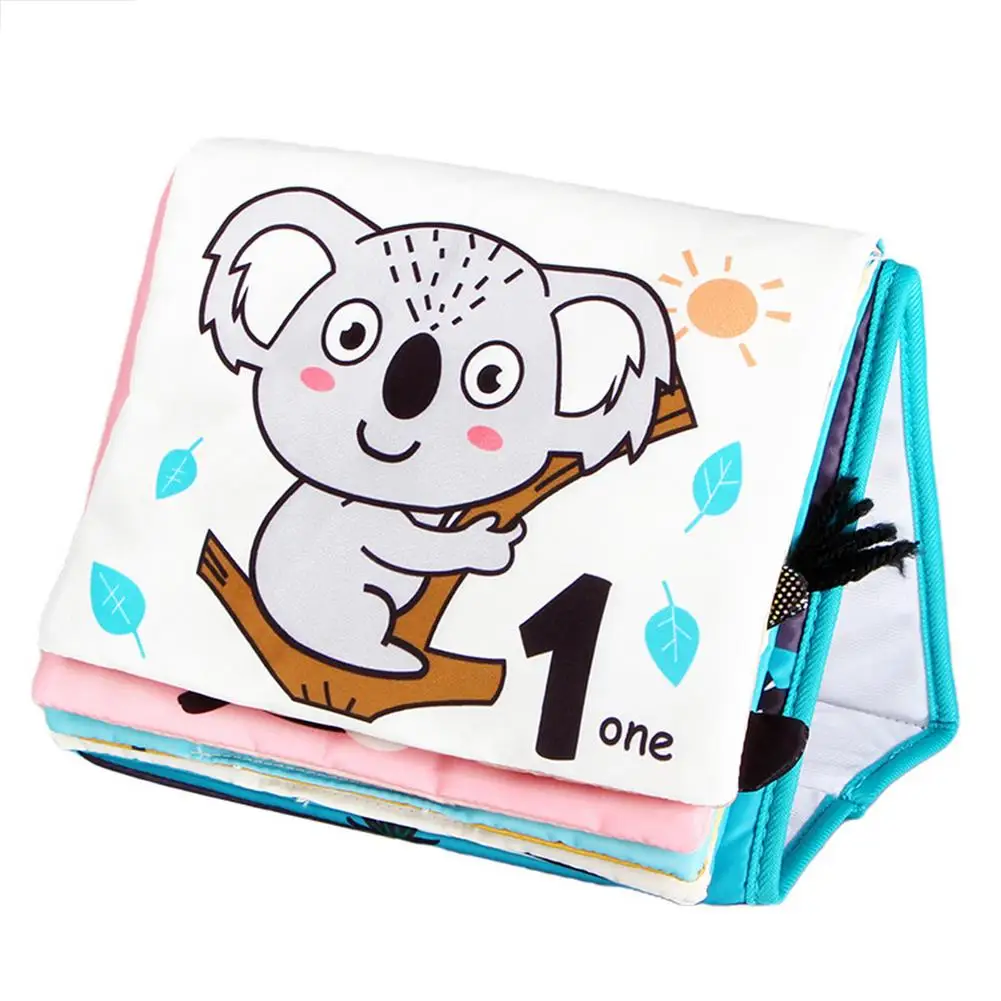 

Desk Cloth Book Jungle Safari Park Themed Book Giraffe & Elephants Educational Animal Cloth Book For Baby Toddlers Personali