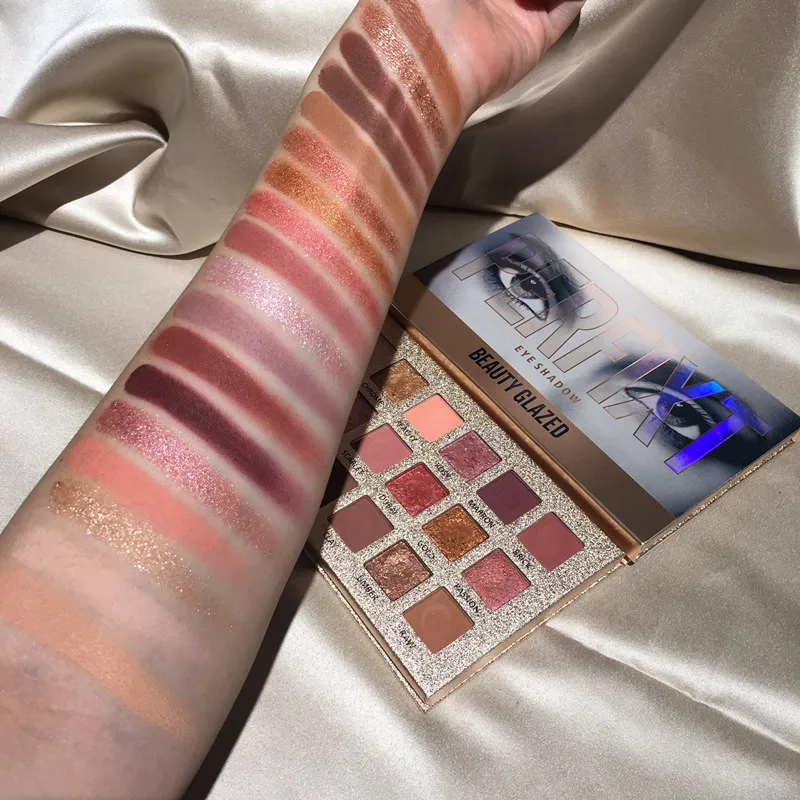 Beauty Glazed Perfect Mix блестящая матовая палитра теней для век долговечная нюдовая