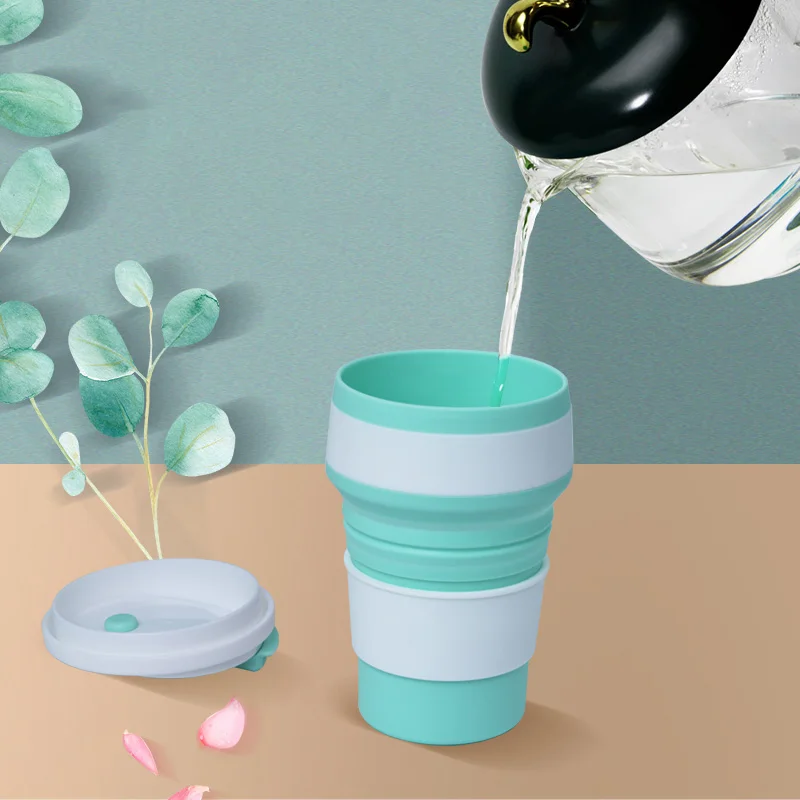 

Silicone Water Cup Creative Folding Cup Round Telescopic Portable Water Cup Single Layer Silicone Cup
