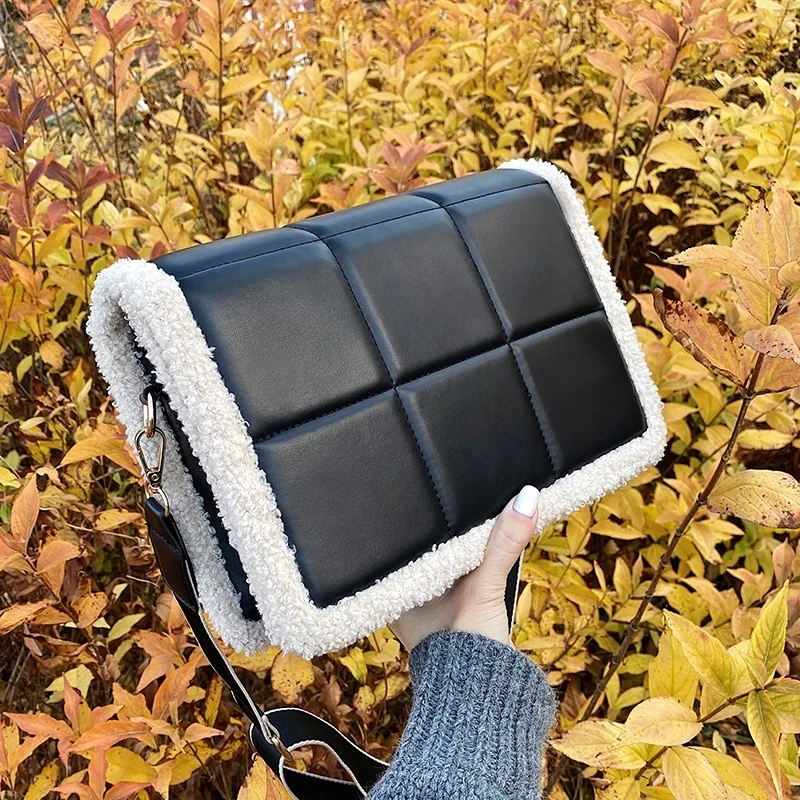 

Lattice Square Crossbody bag 2020 New High-quality PU Leather Women's Designer Handbag High capacity Shoulder Messenger Bag