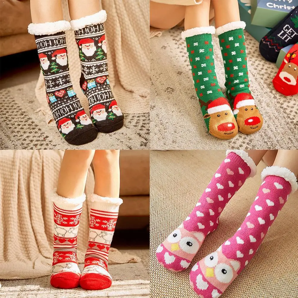 

Women's Socks Lady Christmas Gift Fashion Winter Cute Ladies Animal Socks Crazy Female Thermal Warm Wool Socks Sock S4M0