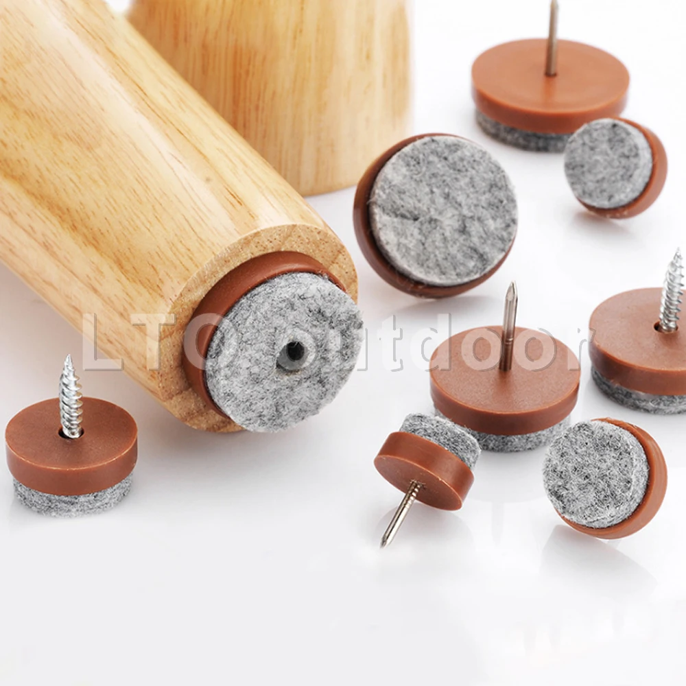 16/32pcs/pack Felt Foot Pad Skid Glide Nail Protector Furniture Chair Table Leg 15mm/18mm/20mm/22mm/24mm/28mm/30mm