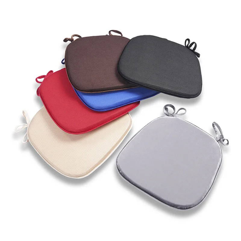 

Double-Sided Breathable Mesh Cloth Velvet Fabric Car Seat Pad Office Home Dining Chair Non-Slip Cushion