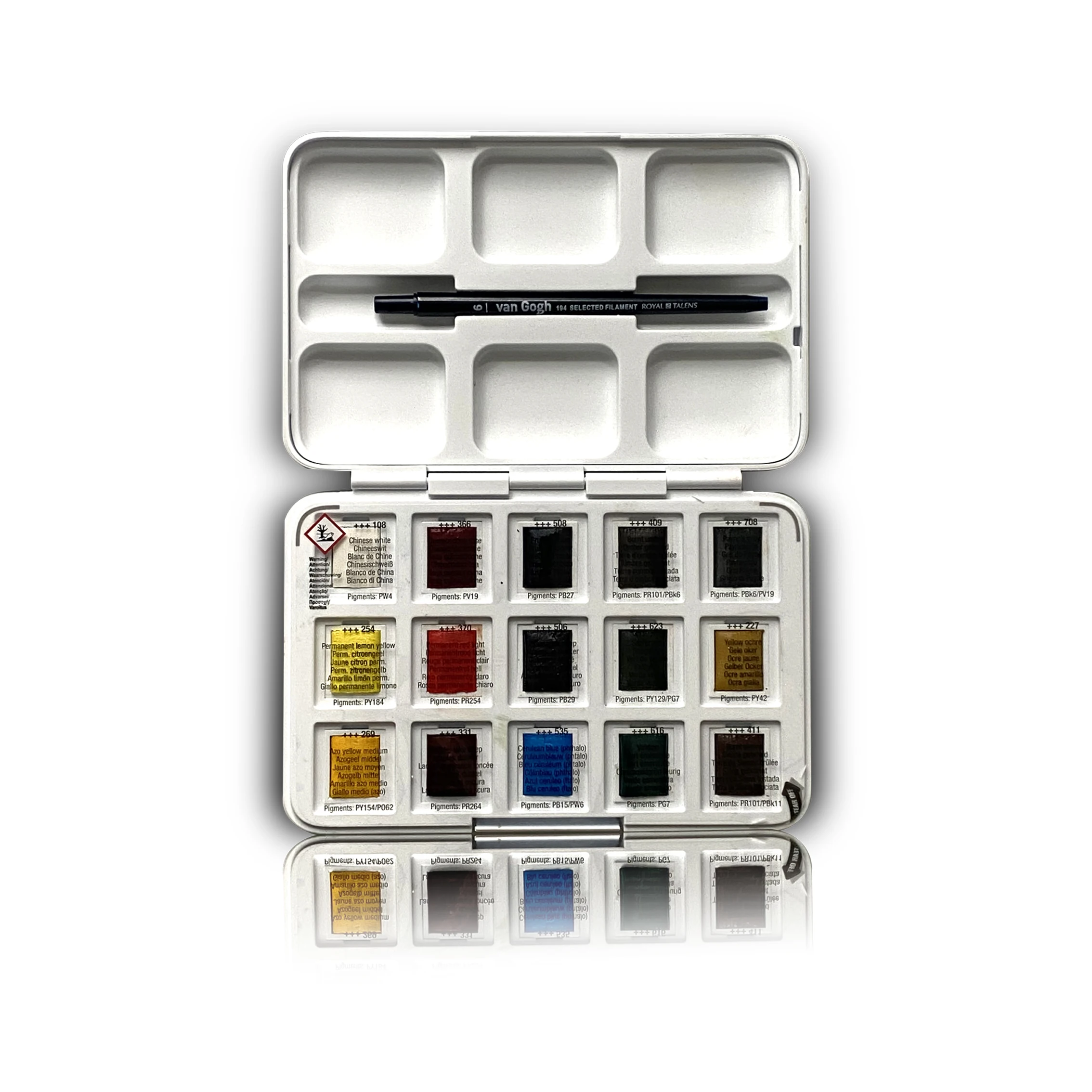 Ван Гог твердый набор акварельных красок 15 цветов новый пакет с щеткой Aquarela Acuarelas