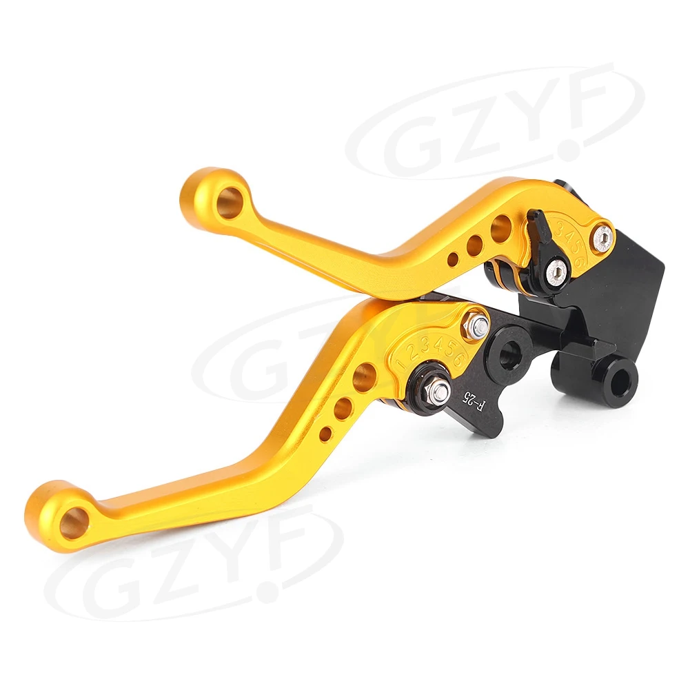 Рычаги тормозной муфты для Kawasaki Ninja 250R 2008 2009 2010 2011 2012 Короткие сцепления золотого