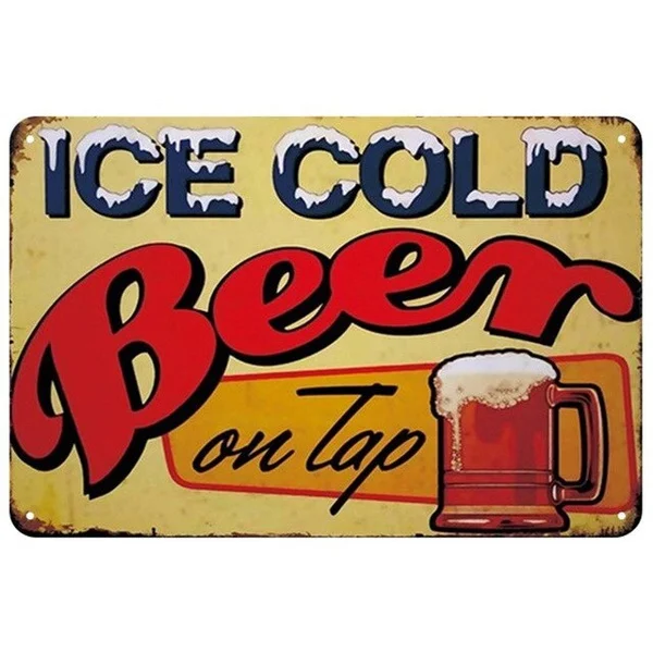 

Beer Plaque Metal Vintage Tin Sign Pin Up Shabby Chic Decor Metal Signs Vintage Bar Decoration Metal Poster Pub Metal Plate