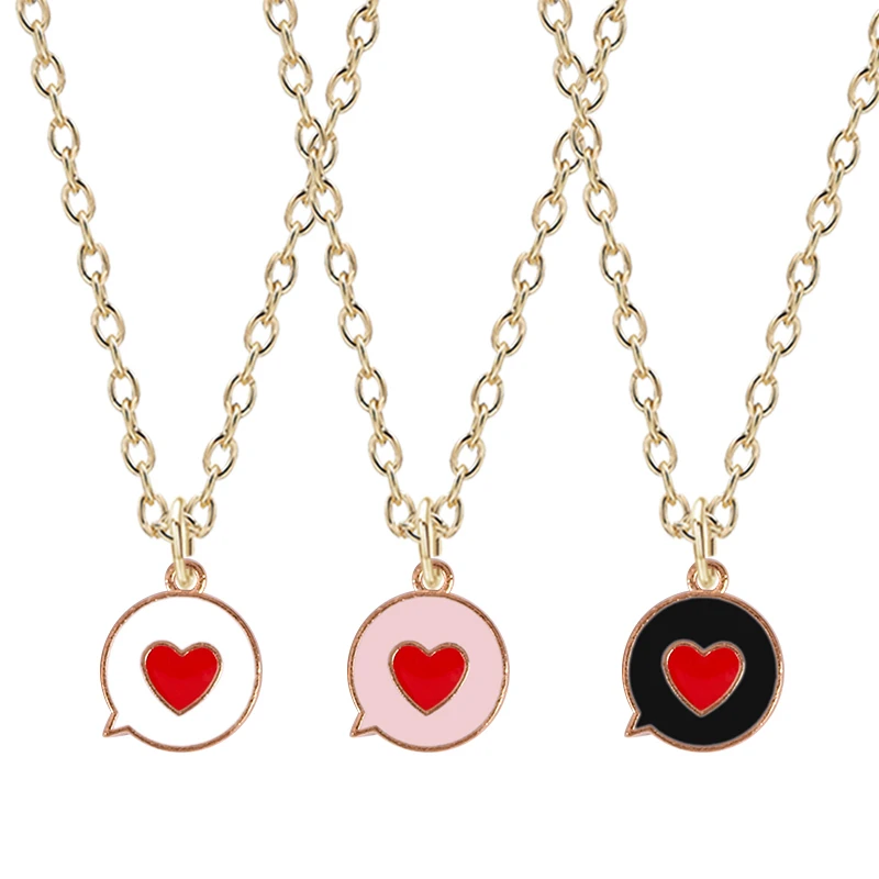 Простое ожерелье с подвеской в японском и южнокорейском стиле Ins Love Женская