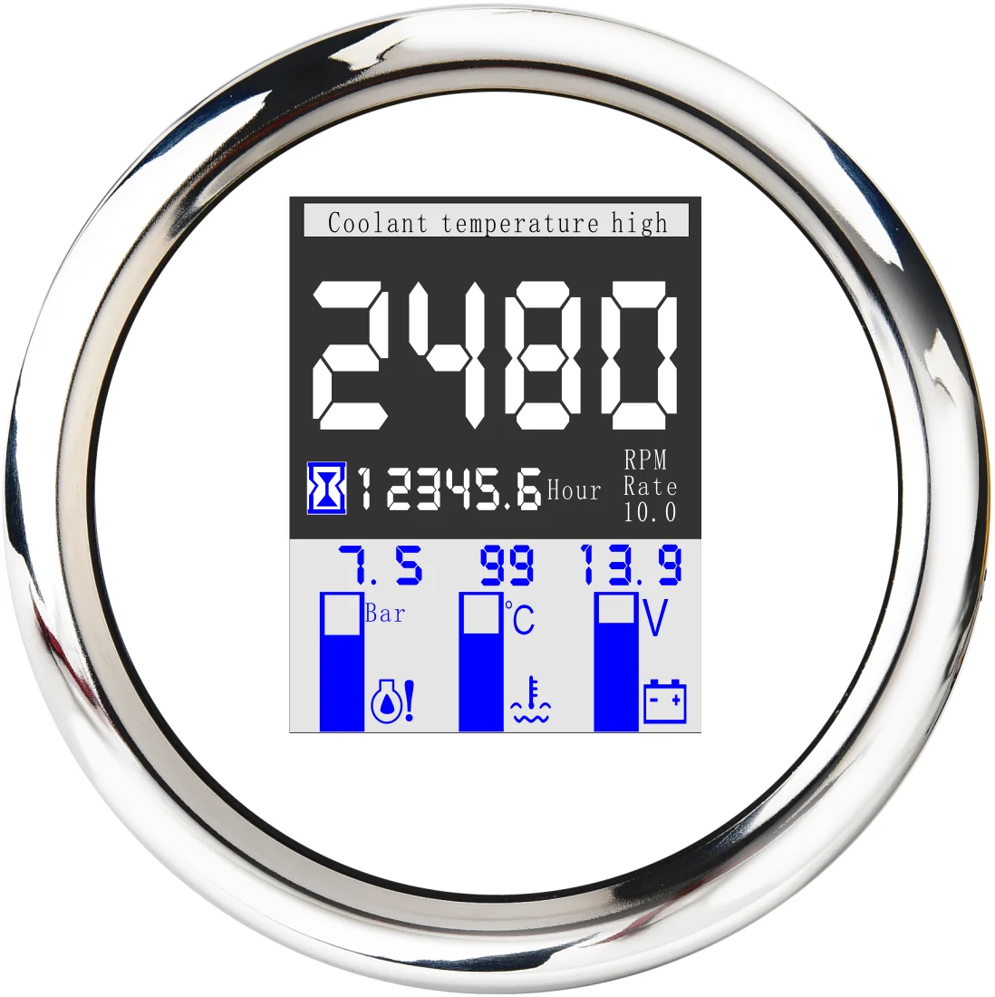 NMEA 2000 Многофункциональный Манометр 4 в 1 85 мм Цифровой тахометр температура воды