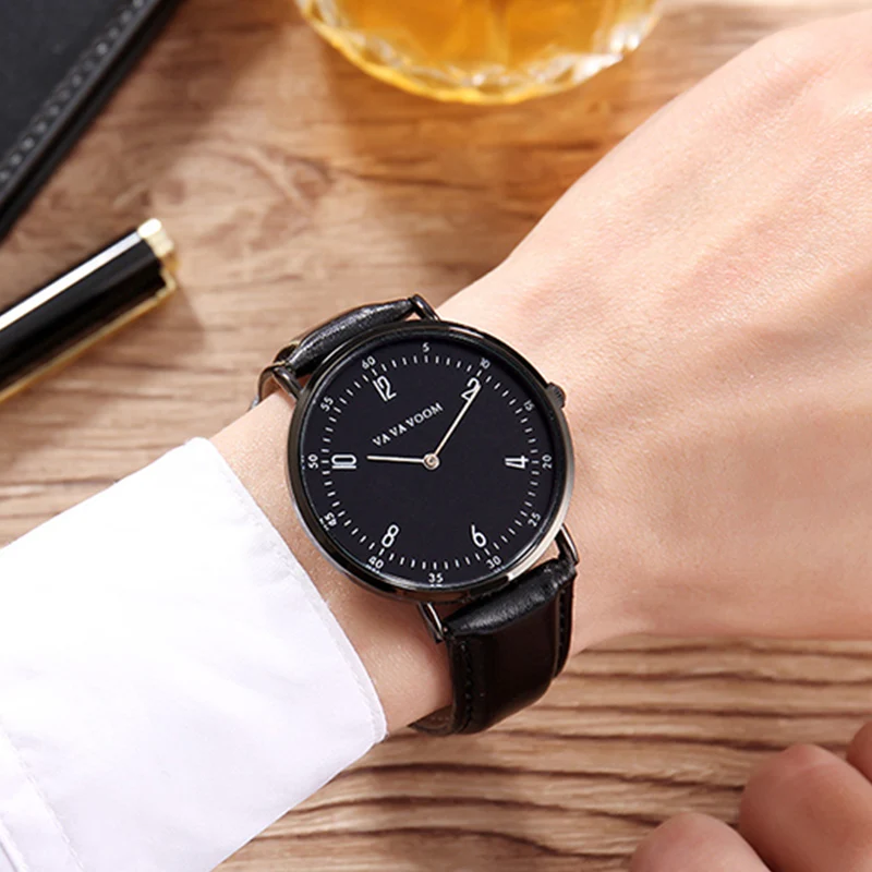 Кварцевые часы мужские модные простые повседневные Дата сплав чехол