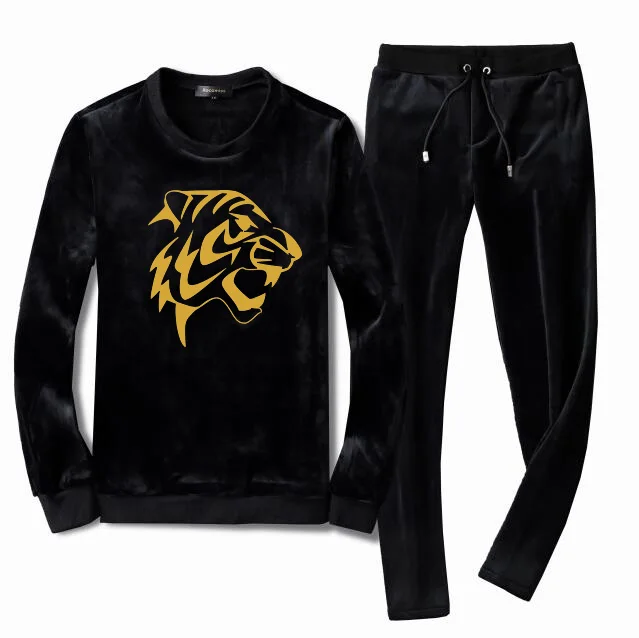 Мужской велюровый спортивный костюм тренировочный из двух предметов куртка и