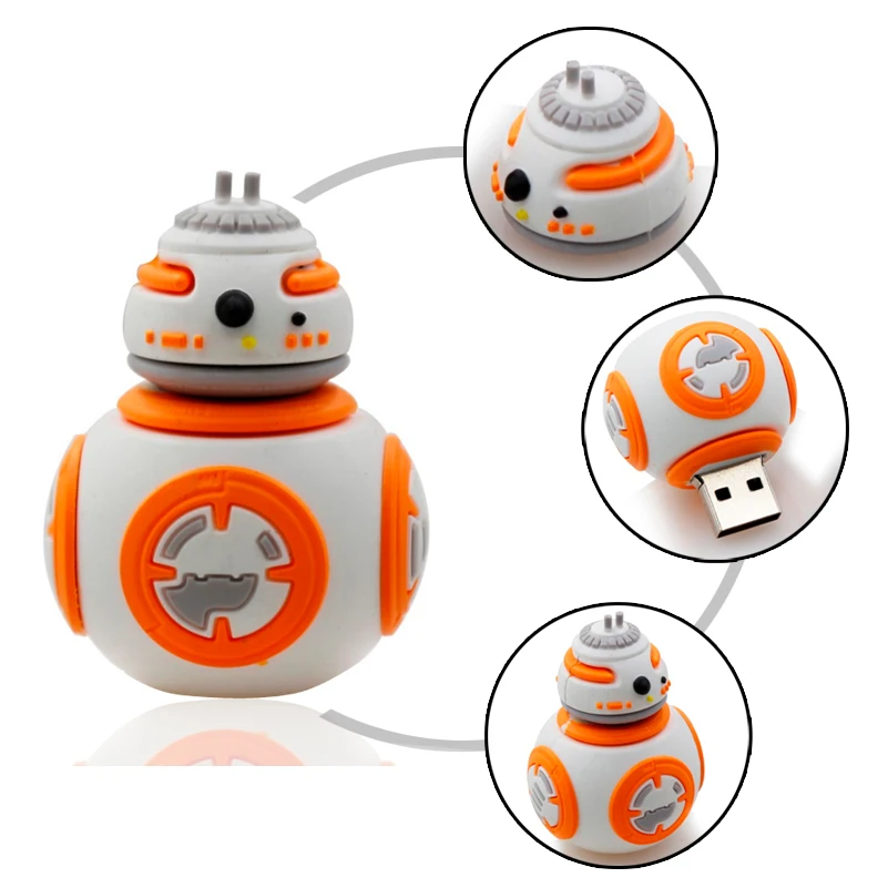 Флешка usb 2 0 с изображением Звездных Войн BB8 robot flashdrive 32 Гб 64 128 МБ