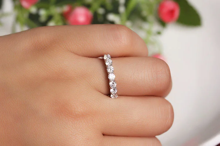 

Lab Diamond Ring 925 sterling silver Jewelry Engagement Wedding band Rings for Women Bridal Statement Party accessory