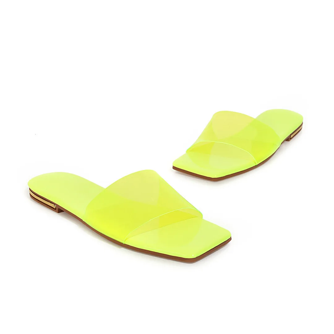 

Shoes Big Size Slippers Flat Transparent Heel Slipers Women Slides 2021 Fabric PU Fretwork Rubber Square heel Basic Scandals