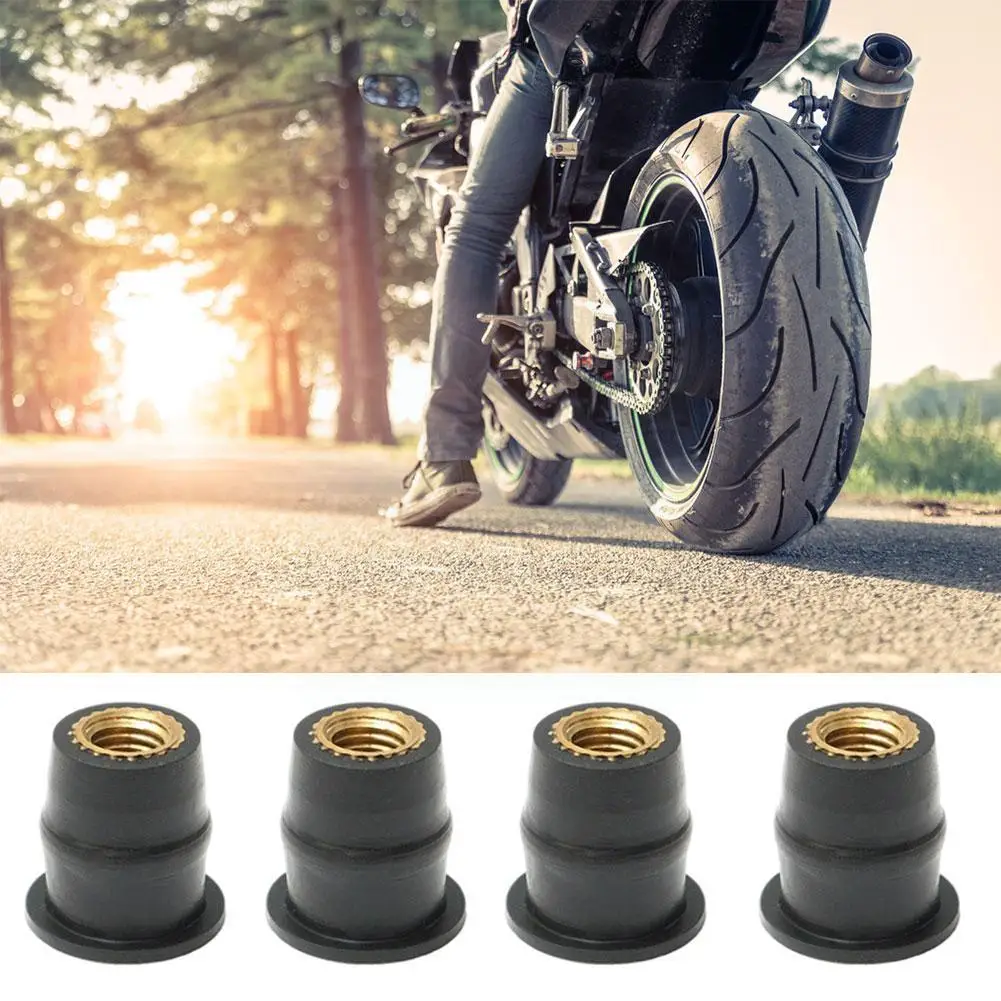 

1PC M5/4/6 Convex Type Motorcycle Windshield Brass Rubber Well Fastener Fastener Rubber Nut Kayak Nut Expansion Riveting Bl E3U0