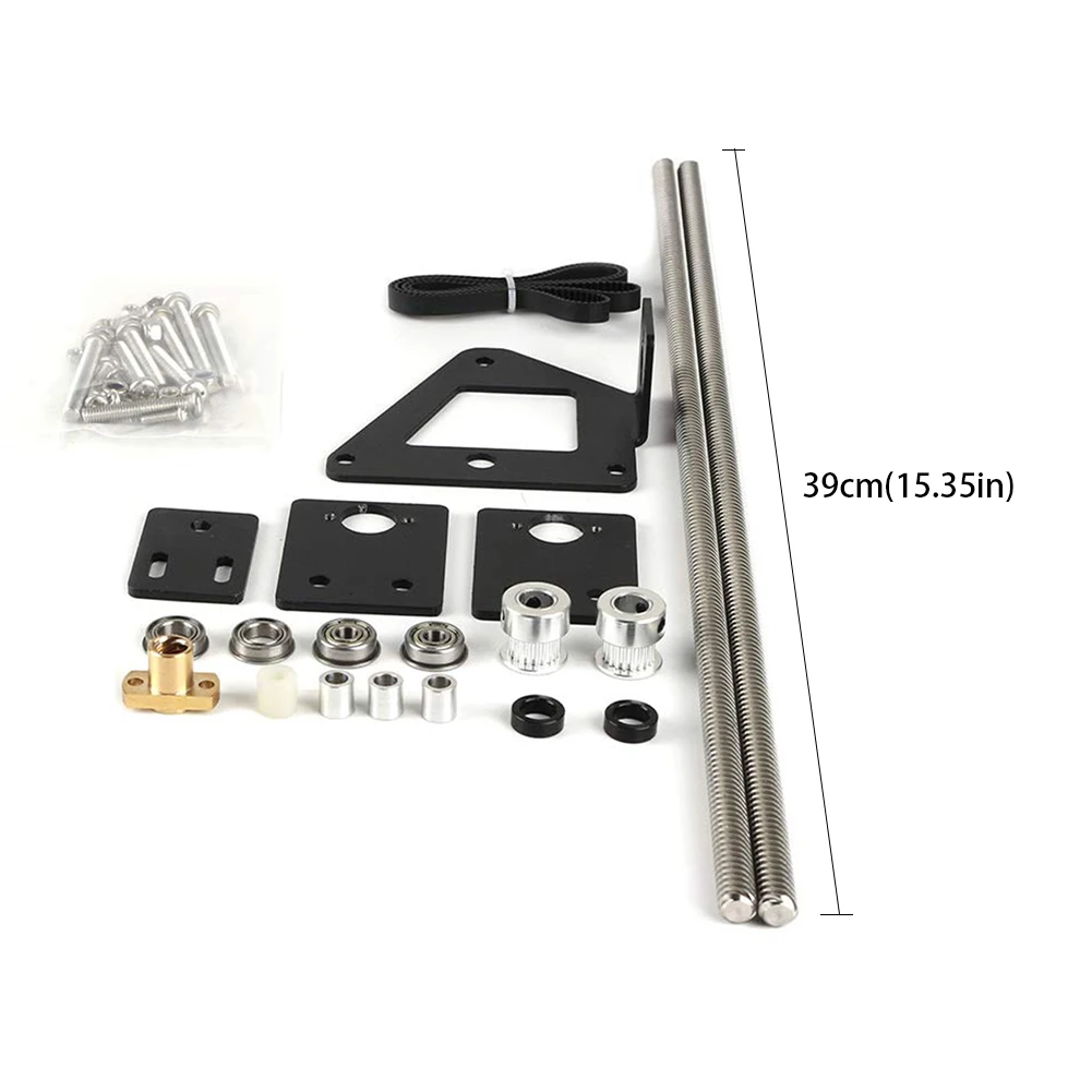 

3D Printer Accessory Dual Double Z Axis Set Leading Screw Rod Kit with Stepper Motor Replacement Compatible with Ender-3