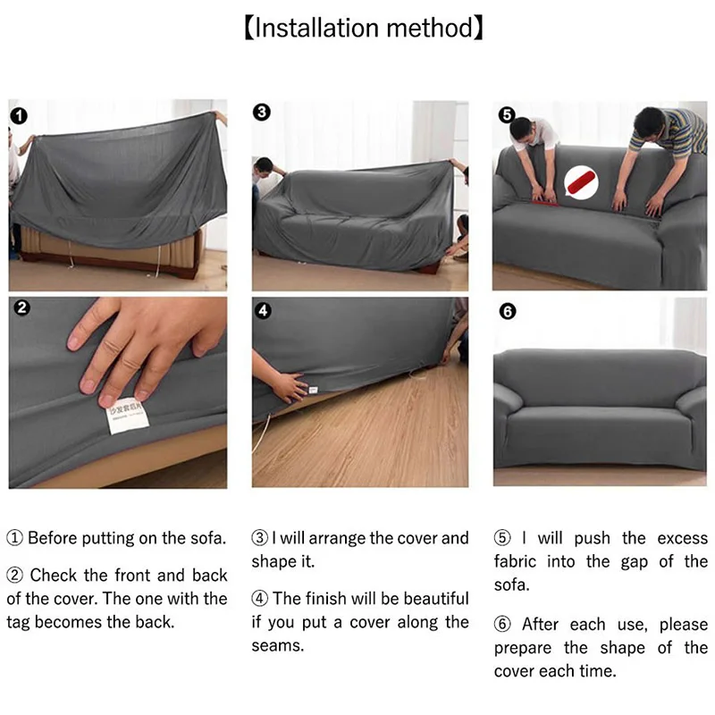 

1/2/3/4 Seat Solid Color Universal Size Sofa Cover All-inclusive Big Elastic Strech Free Stick For Living Room Deco Couple Seat