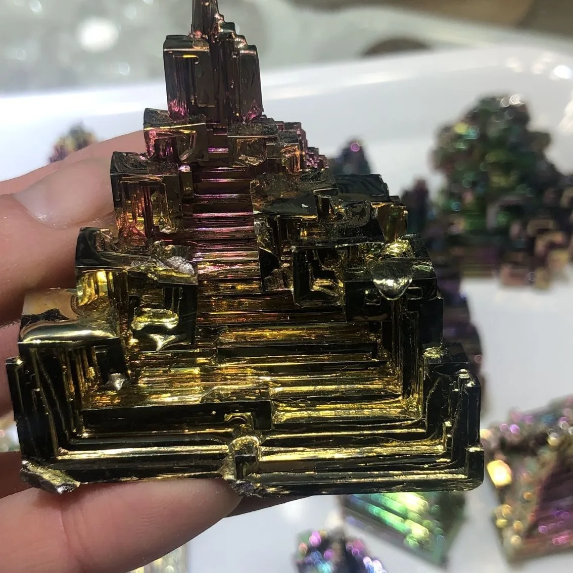 Бимута в форме руды неограниченный Цвет Великолепная Радуга красивый случайный