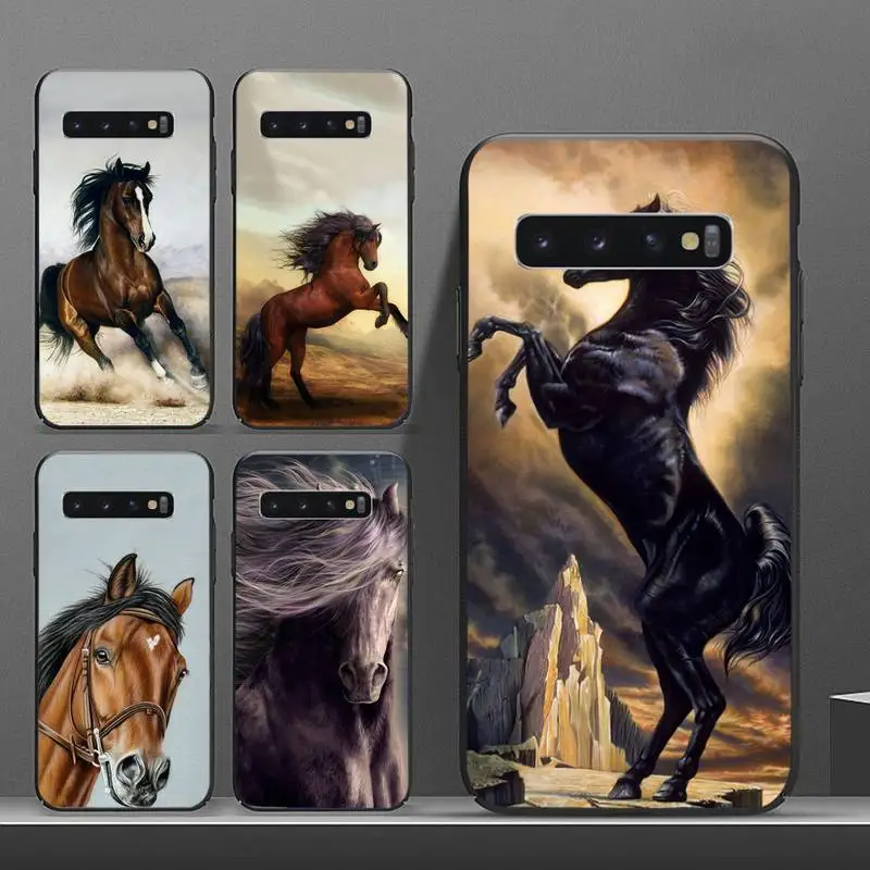 

Watercolor Horse Horses Running Phone Case For Samsung galaxy S 8 9 10 20 21 30 A 30 50 51 70 note 10 plus Ultra 5g