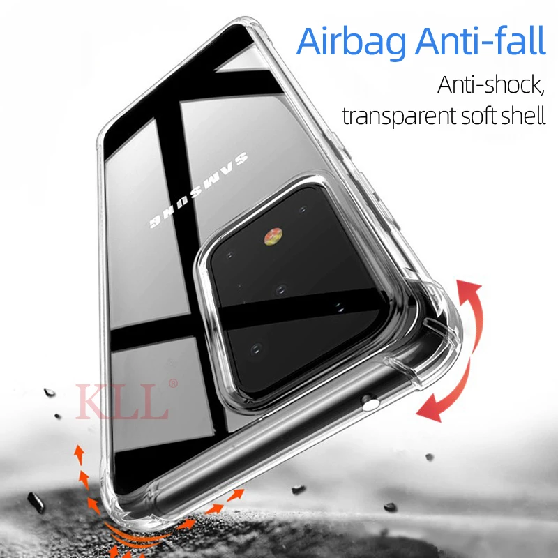 

Explosion proof Phone Case for Samsung galaxy S21 S20 Ultra S10 S9 S8 Plus Note 10 20 M31 M51 M12 A32 A12 Silicone Case Cover
