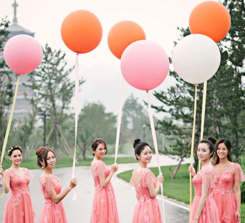 Гигантский белый воздушный шар большой гелиевый круглые латексные шарики 36