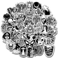 103050pcs black and white gothic sticker new gothic horror series punk style witch magic sticker waterproof wholesale