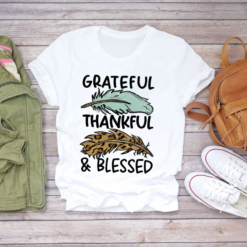 

Top Shirt Female Tee T-Shirt Women Autumn Leopard Pumpkin Fall Thanksgiving Halloween Print Lady Womens Graphic T T-shirts