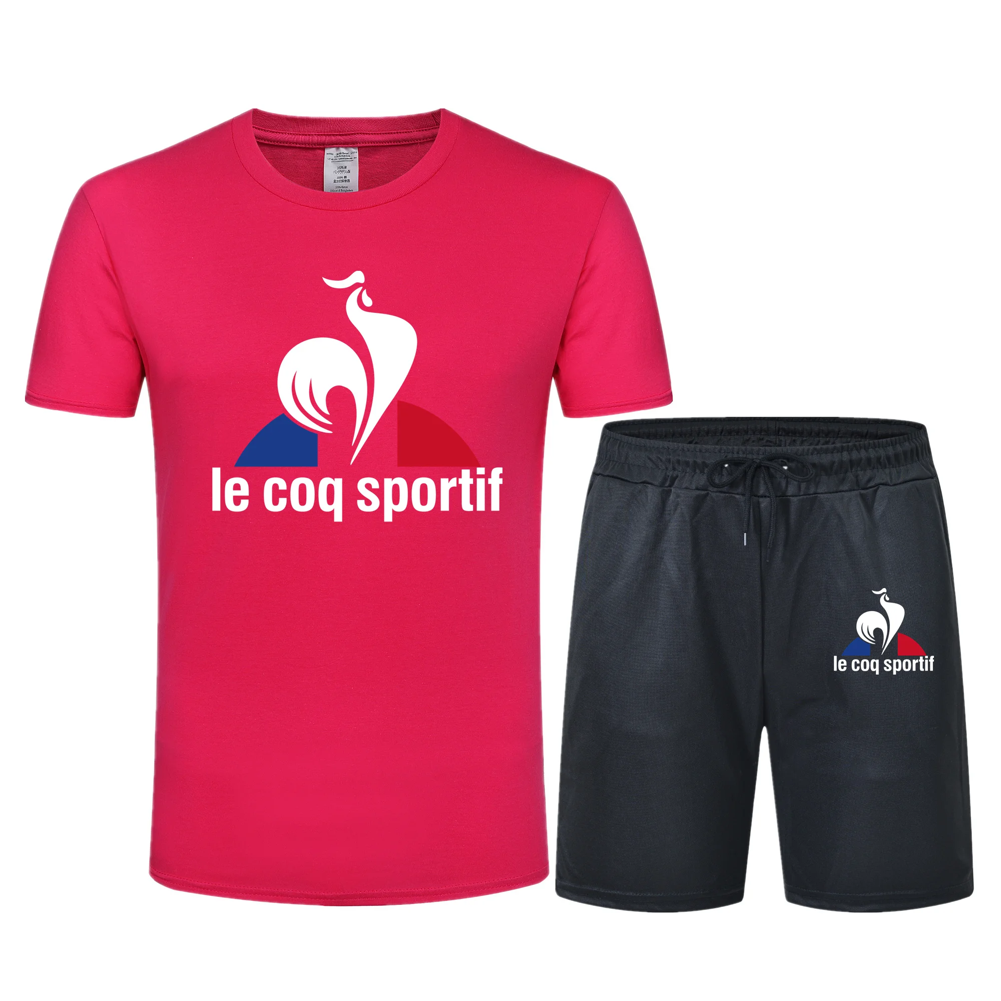 

Men's Tracksuit Summer Clothes Sportswear Two Piece Set T Shirt Shorts Brand Track Clothing Male Sweatsuit Sports Suits