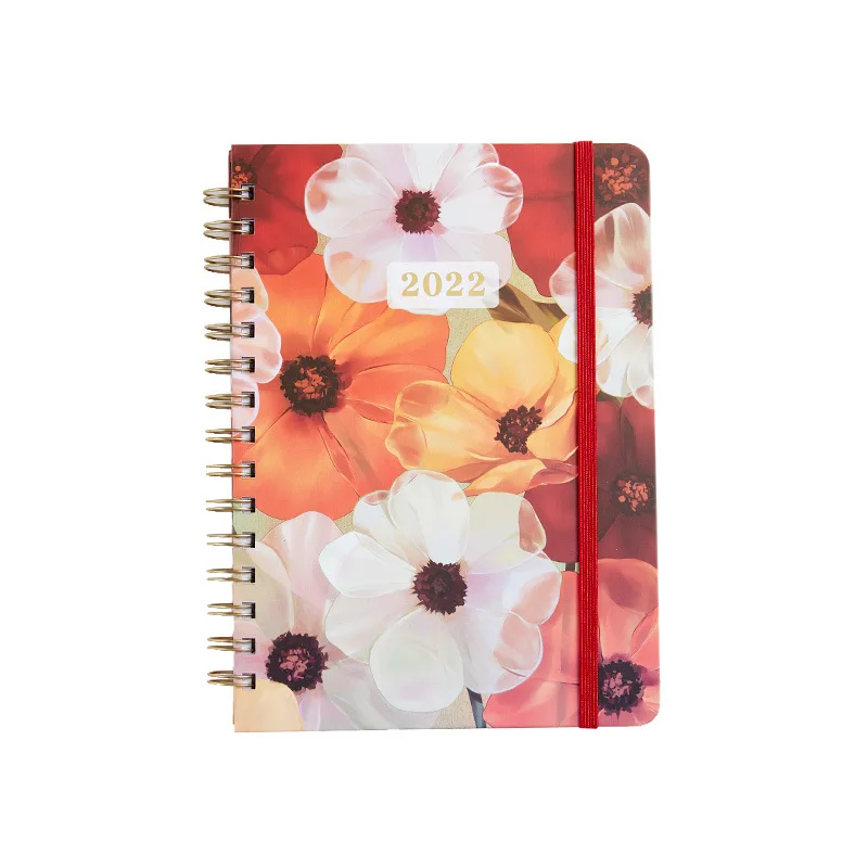 A5 2022 Diary Weekly Planner English Version Agenda Spiral Organizer Notebook Goals Habit Schedules Stationery School Supplies | Канцтовары