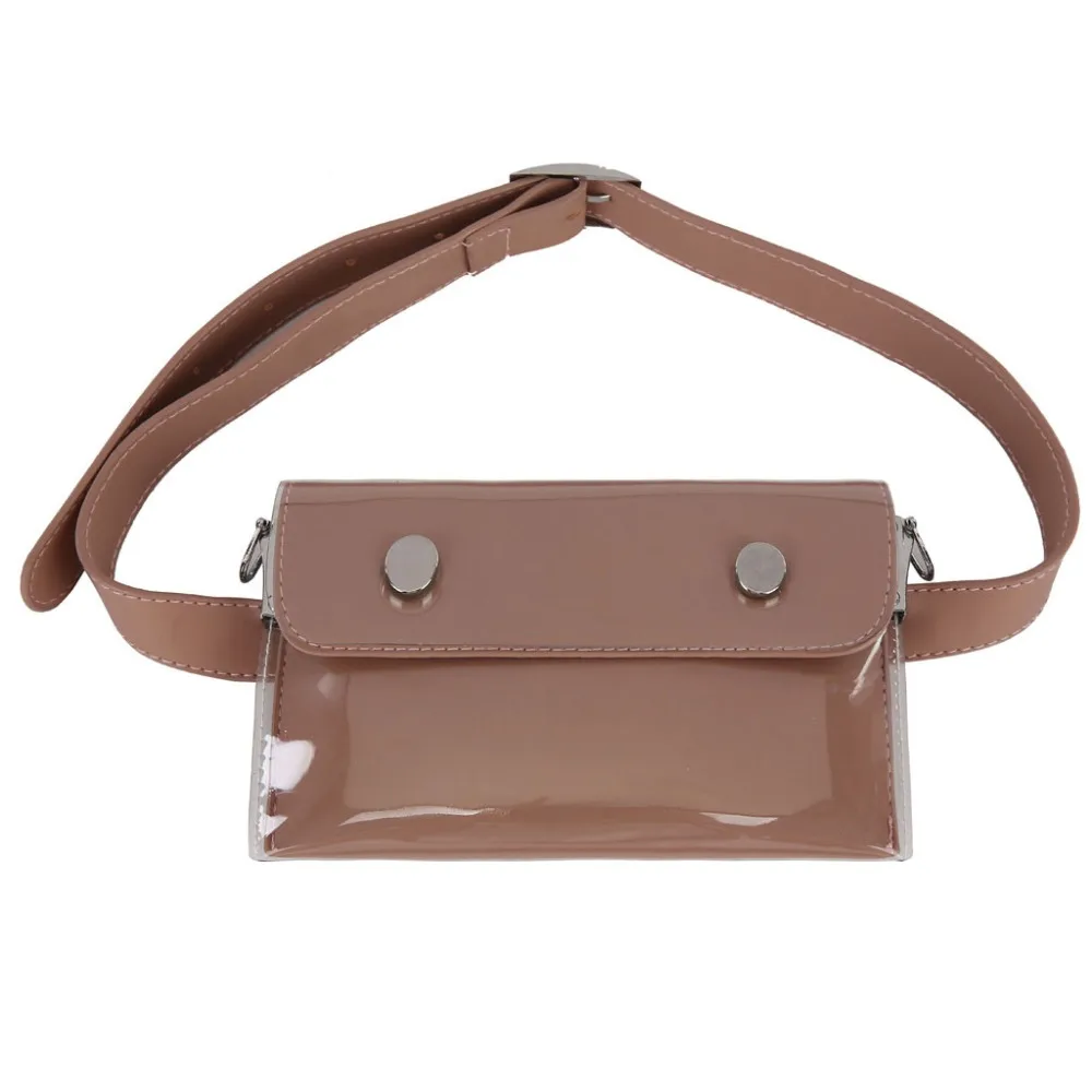 Women Waterproof Waist Bag Lether Jelly Chest Belt Bag PVC Ladies Transparent Crossbody Chain Bags Fashion Fanny Pack a08