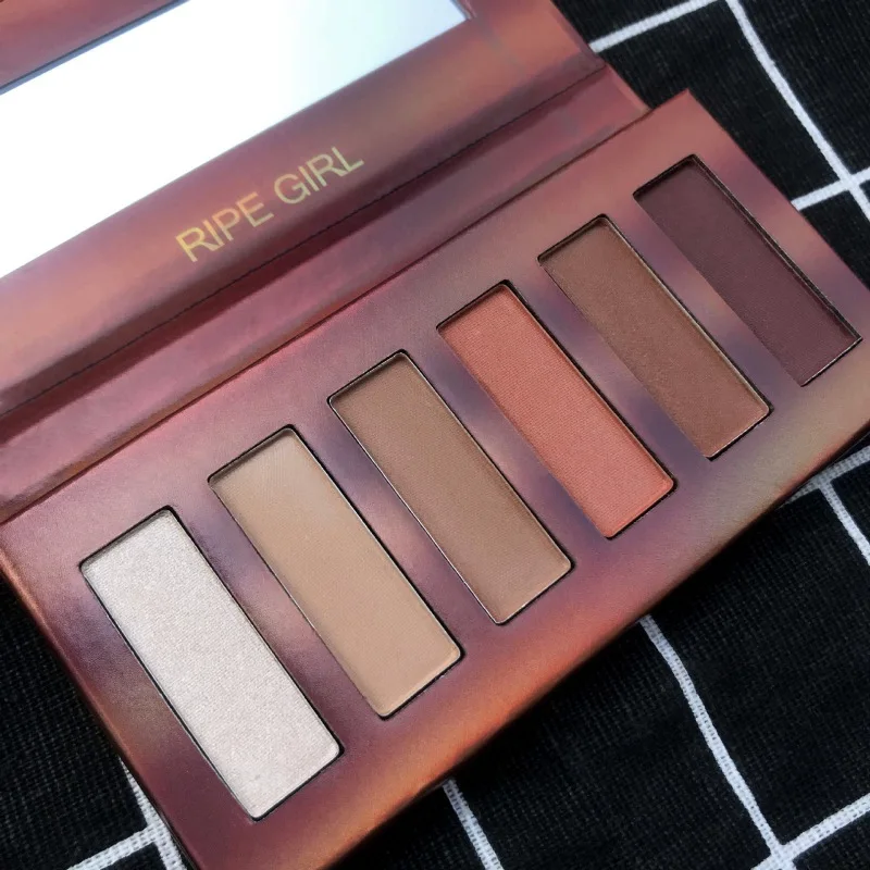 Палитра теней для век 6 цветов палитра макияжа himmer матовые повседневные базовые