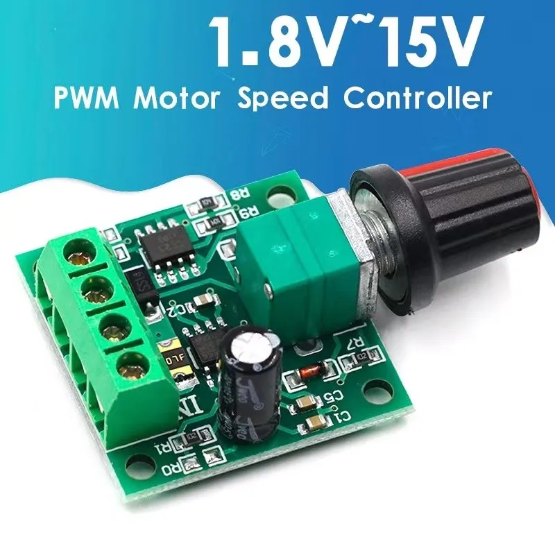 

DC 1.8V 3V 5V 6V 12V 2A PWM Motor Speed Controller Low Voltage Motor Speed Controller PWM 0~100% Adjustable Drive Module New